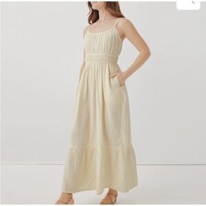 pact beach to brunch dress Brown Ruched Niamh Jersey Midi Dress
